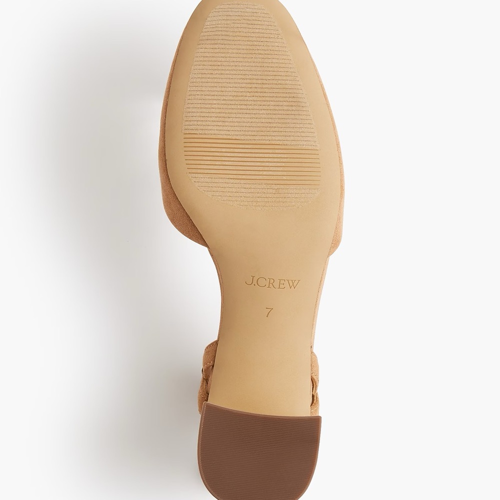 J. Crew Factory Sienna Microsuede Ankle Strap Block Heel Sandals - New with Box - Picture 7 of 7